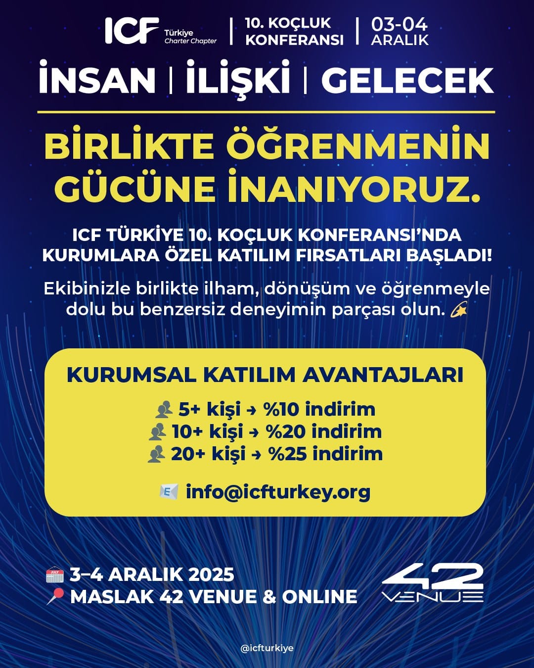 10. Koçluk Konferansı “İnsan-İlişki-Gelecek” - Etkinlik Günü 74 kurumsal katılım acantajları